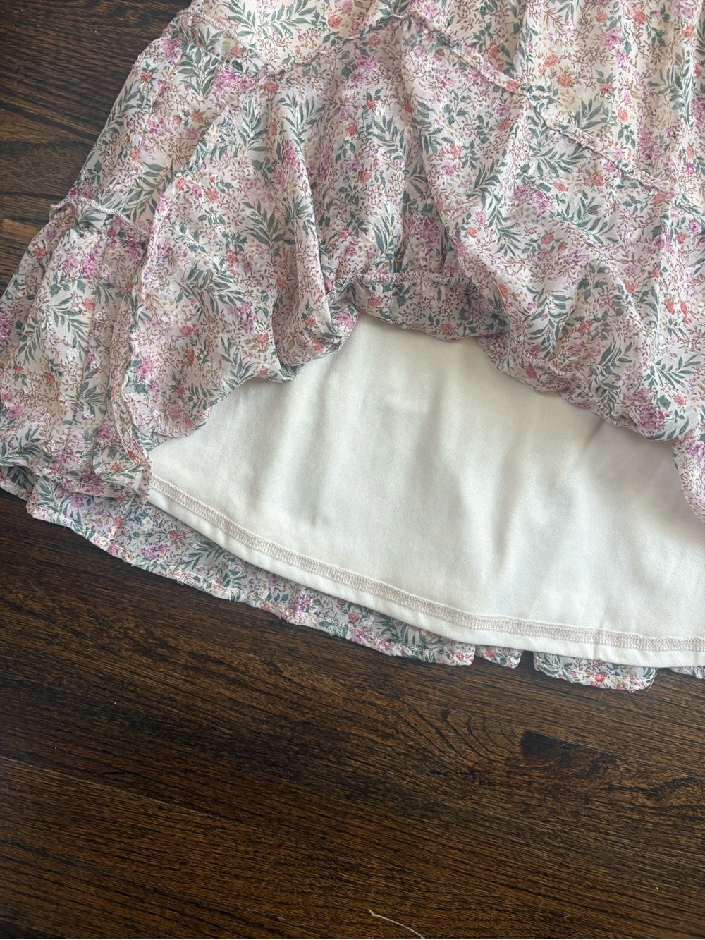 Altar'd State Pink Floral Smocked Tiered Dress - Picture 4 of 6